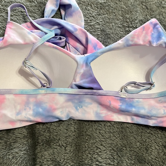 Brooklyn High Waist Slimming Design Bikini, Size XL, Tie Dye Cotton Candy - Picture 4 of 8